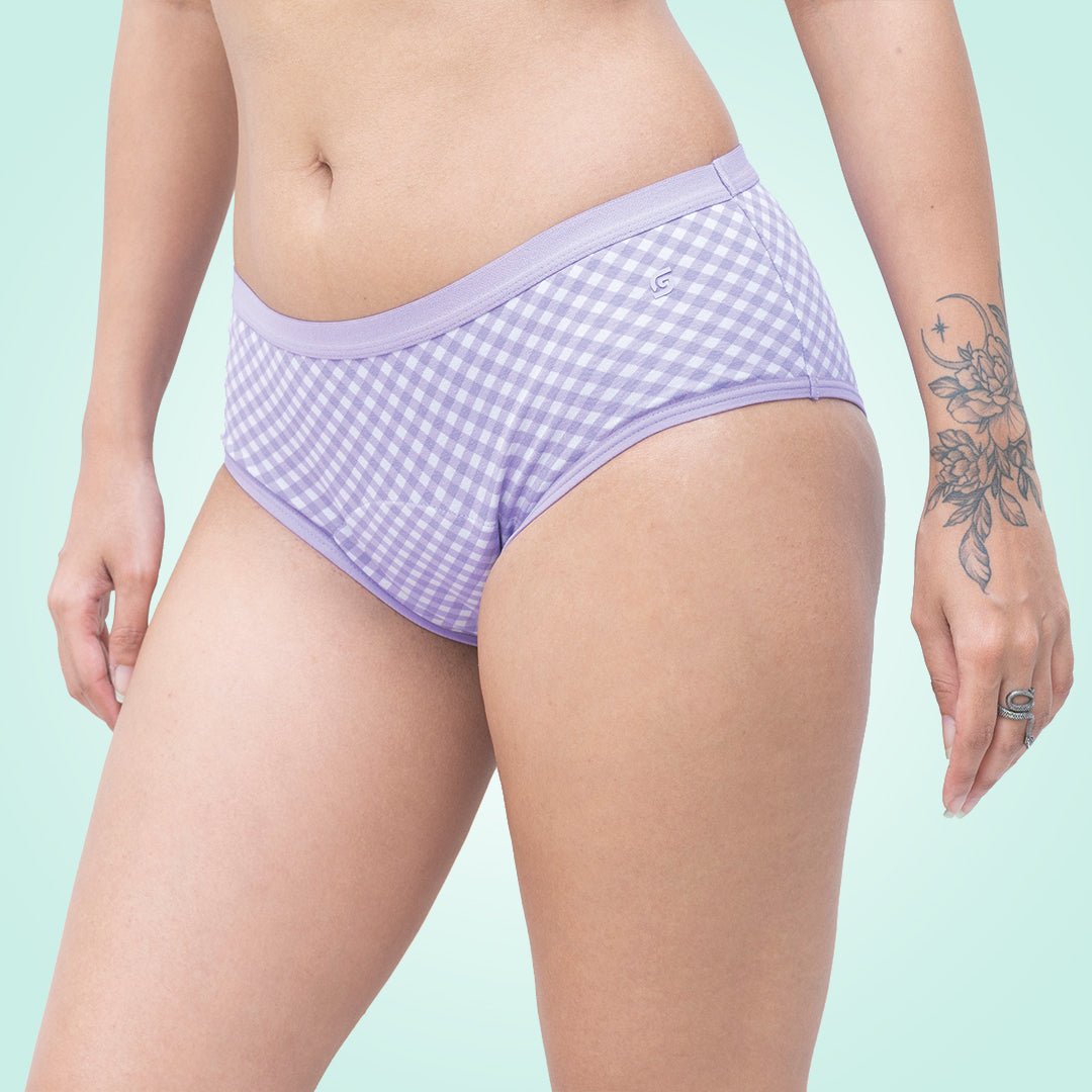 Organic Reusable/Washable/Leakproof/Absorbent Period Panty (Hipster) – Womens Underwear on Brown Living™. SKU: ORGHIPSTERS_24BL3277. Img 6.