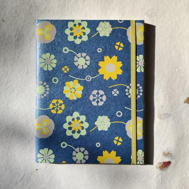 Soft Cover Handmade Notebooks | Blue Floral | Verified Sustainable by Brown Living™
