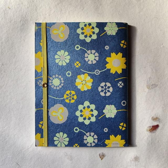 Soft Cover Handmade Notebooks | Blue Floral | Verified Sustainable by Brown Living™