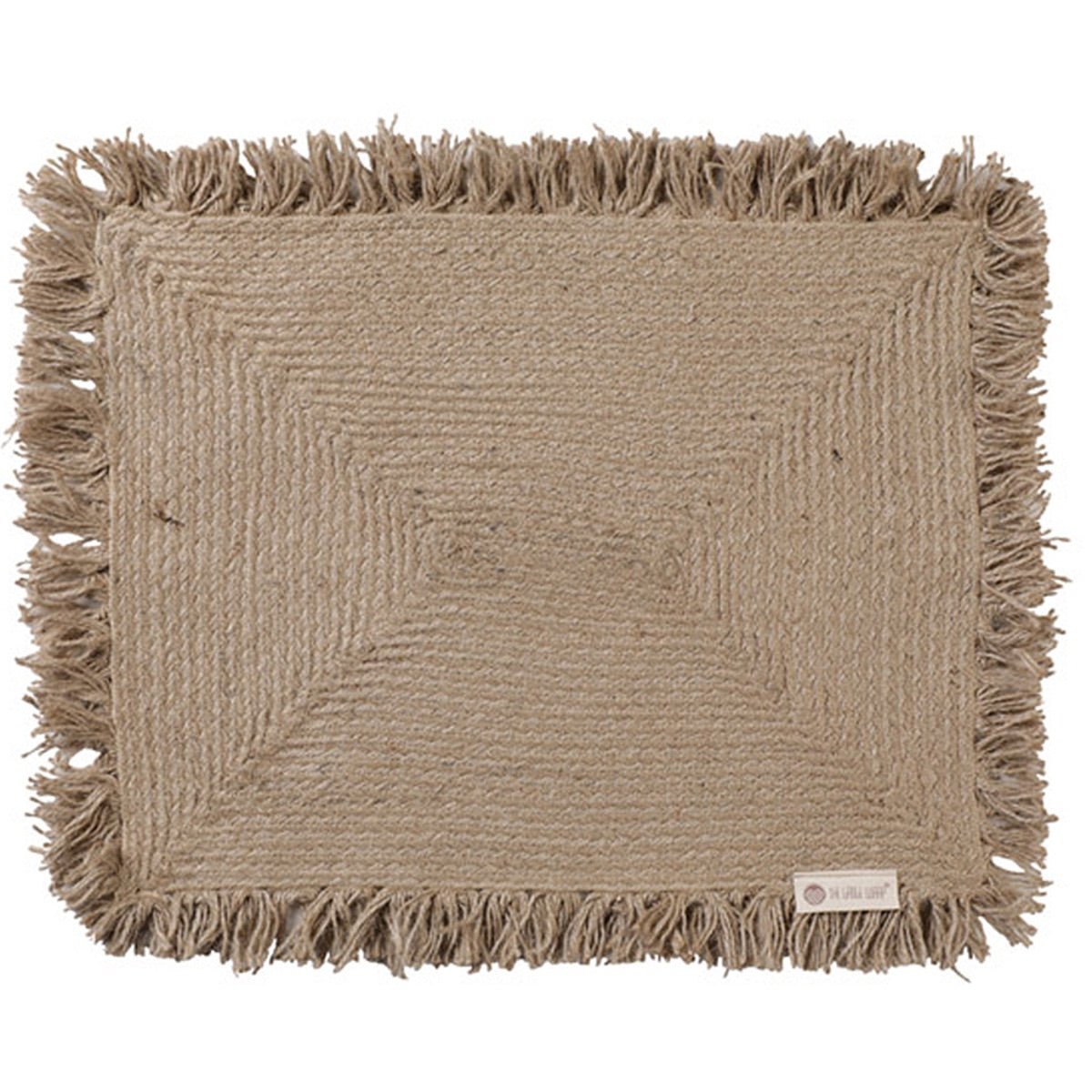 Sootli Jute Placemat With Fringes | Verified Sustainable by Brown Living™