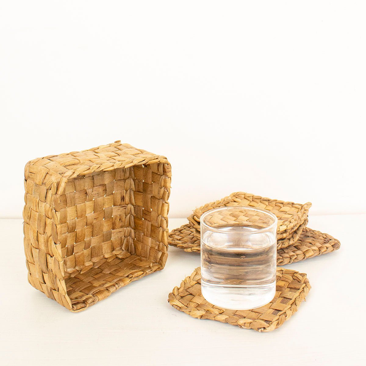 Square Weave Coasters - Set of 6 – Table Decor on Brown Living™. SKU: SC0111. Img 4.
