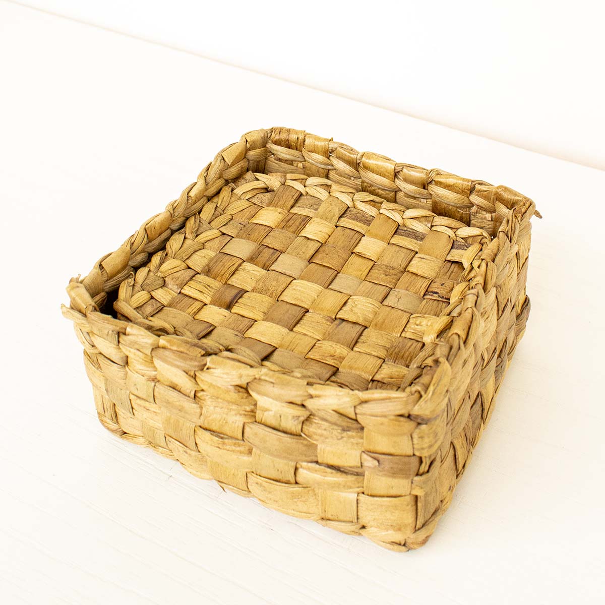 Square Weave Coasters - Set of 6 – Table Decor on Brown Living™. SKU: SC0111. Img 3.