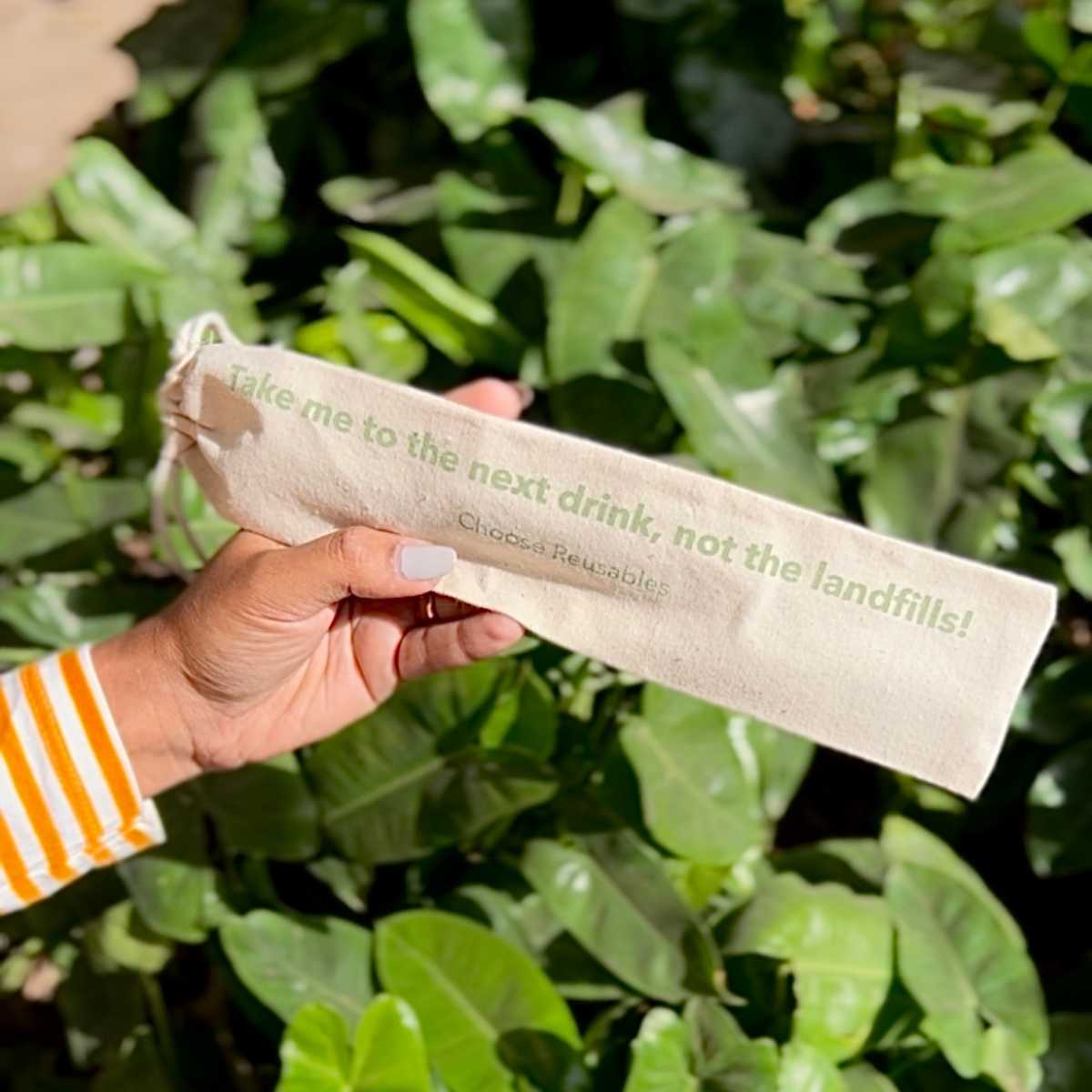 Stainless Steel Straw Set | 1 bent & 1 straight with a cleaner | Verified Sustainable by Brown Living™