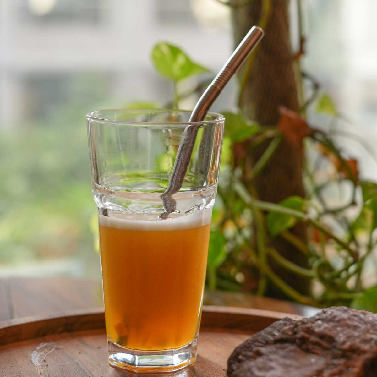 Stainless Steel Straw Set | 1 bent & 1 straight with a cleaner | Verified Sustainable by Brown Living™