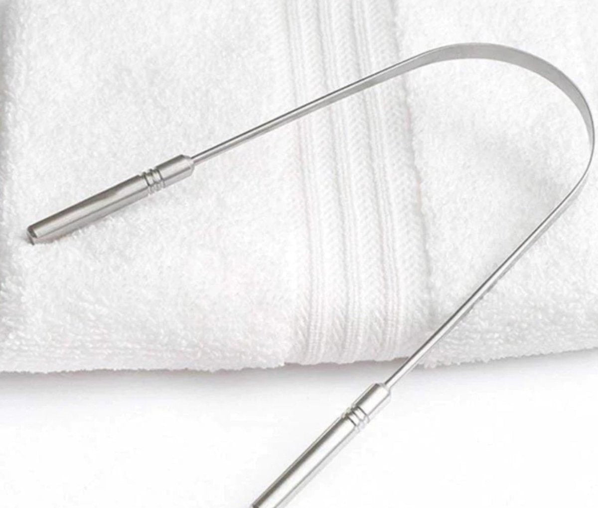 Stainless Steel Tongue Cleaner – Oral Care on Brown Living™. SKU: TET07. Img 1.