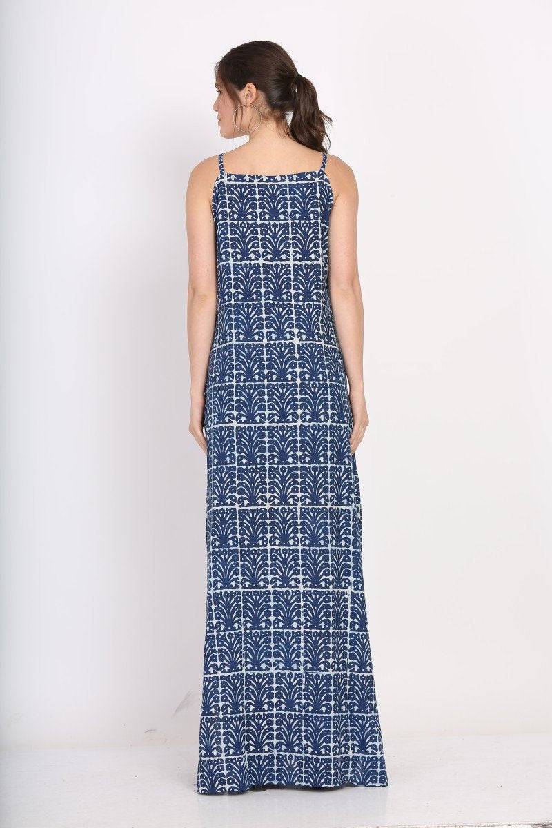 Strappy Indigo Maxi Dress | Verified Sustainable by Brown Living™