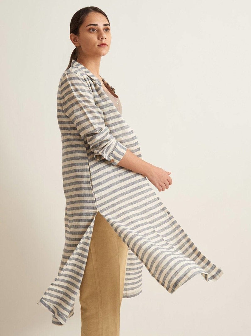 Buy Striped Shirt Tunic | Shop Verified Sustainable Womens Tunic on Brown Living™
