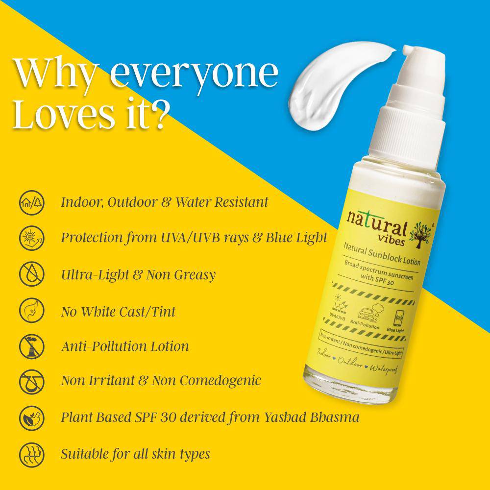 Sunscreen Lotion with SPF 30 - Indoor, Outdoor & Water Resistant - 30ml – Sunscreen Lotion by Natural Vibes available on Brown Living™. . SKU: 063 - 13172 - NV_sunblock_lotion_30ml. Img 4.