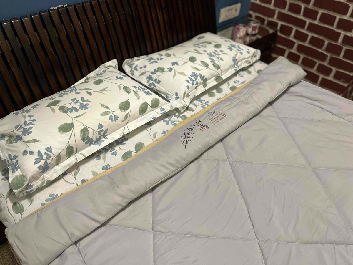 Sustainable Comforter Grey/Chrome | Verified Sustainable by Brown Living™
