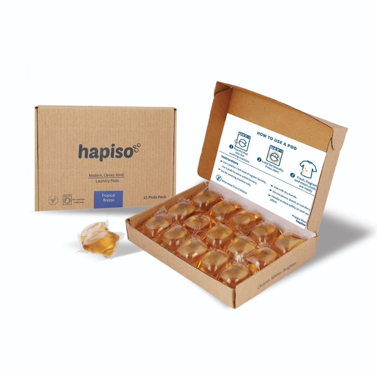 Tropical Breeze Fragrance Laundry Pods (Pack of 1) - 15 Pods – Cleaning Products by Hapiso available on Brown Living™. 250g . SKU: Hapiso TB - 15_24BL4603. Img 2.