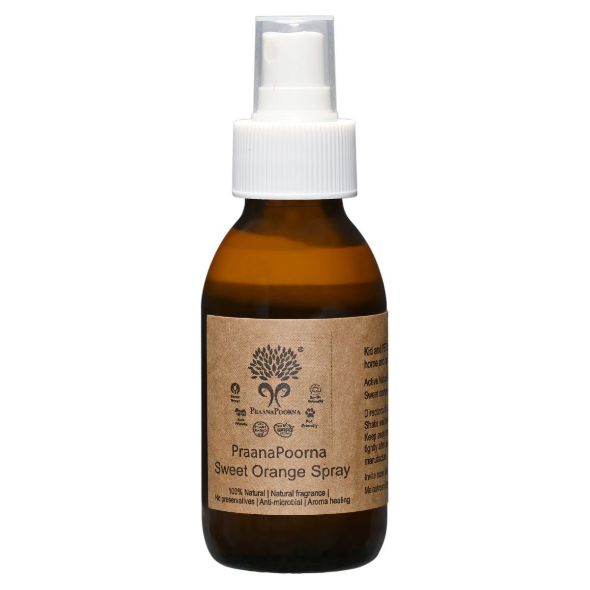 Sweet Orange Spray Natural Air Freshner - 100ml – Candles & Fragrances on Brown Living™. SKU: ARH_05. Img 1.