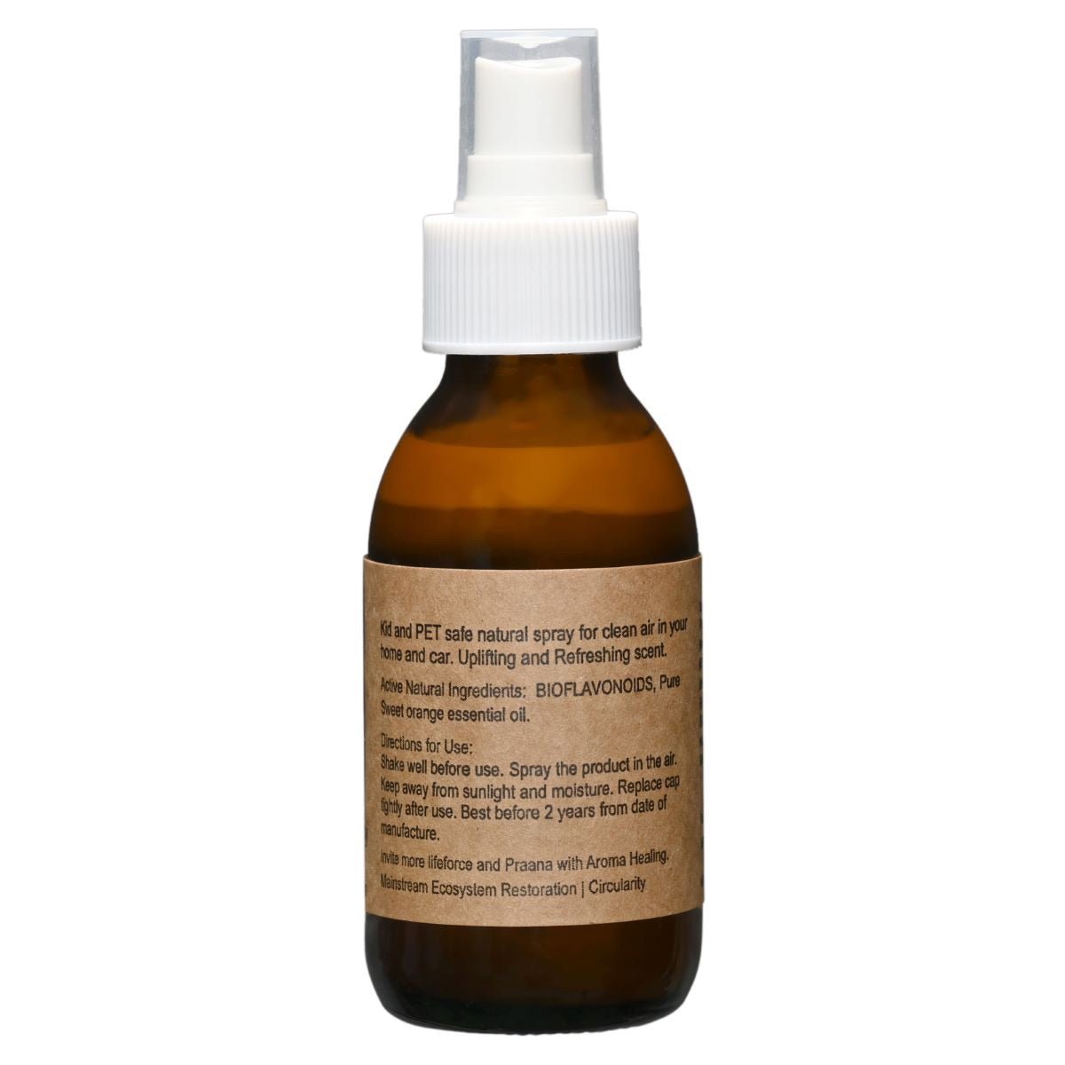 Sweet Orange Spray Natural Air Freshner - 100ml – Candles & Fragrances on Brown Living™. SKU: ARH_05. Img 3.