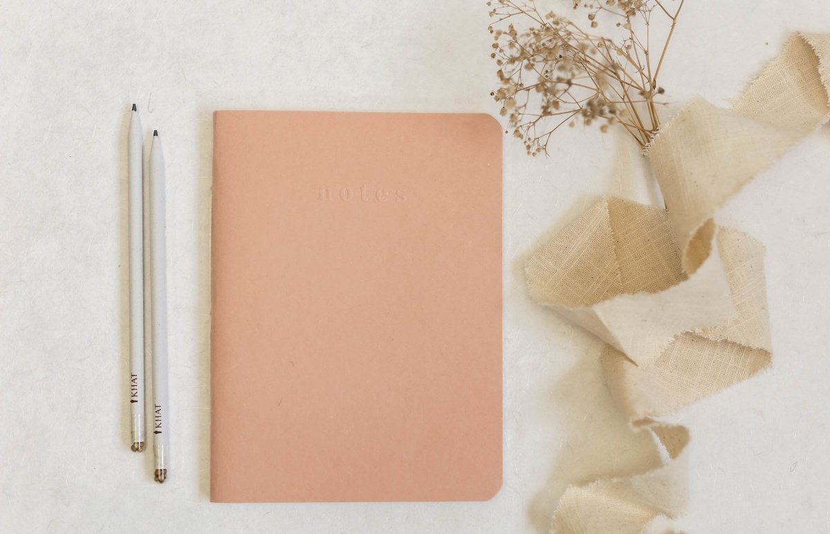 Take Notes, Sketch, Plan & Fold - Pale Pink - Notebook – Notebooks & Notepads on Brown Living™. SKU: SR0020. Img 1.