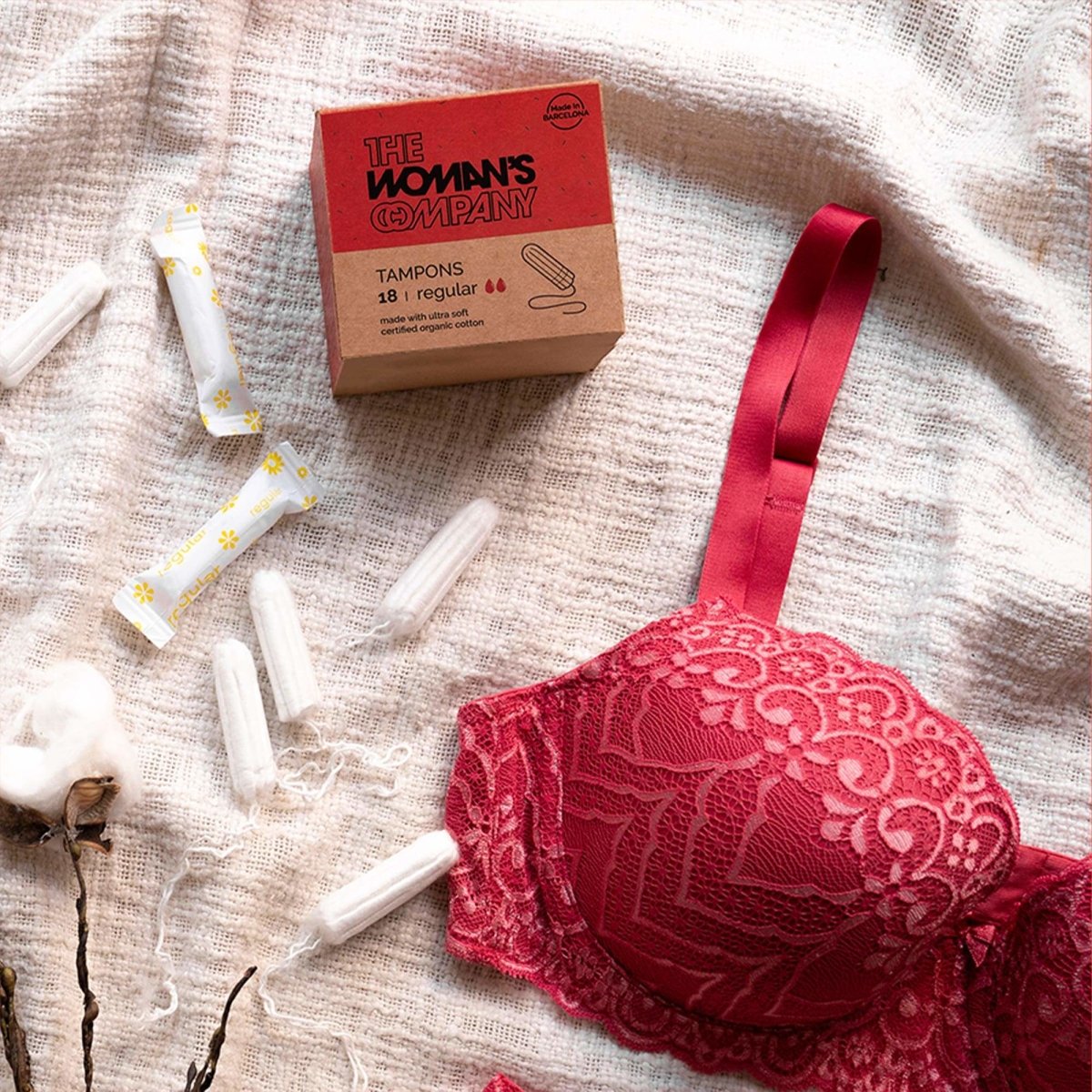 Tampons without Applicator 18 Piece, 100% Organic, Chemical Free – Sanitary Pad by The Woman's Company available on Brown Living™. . SKU: TWC0013_FBA. Img 7.