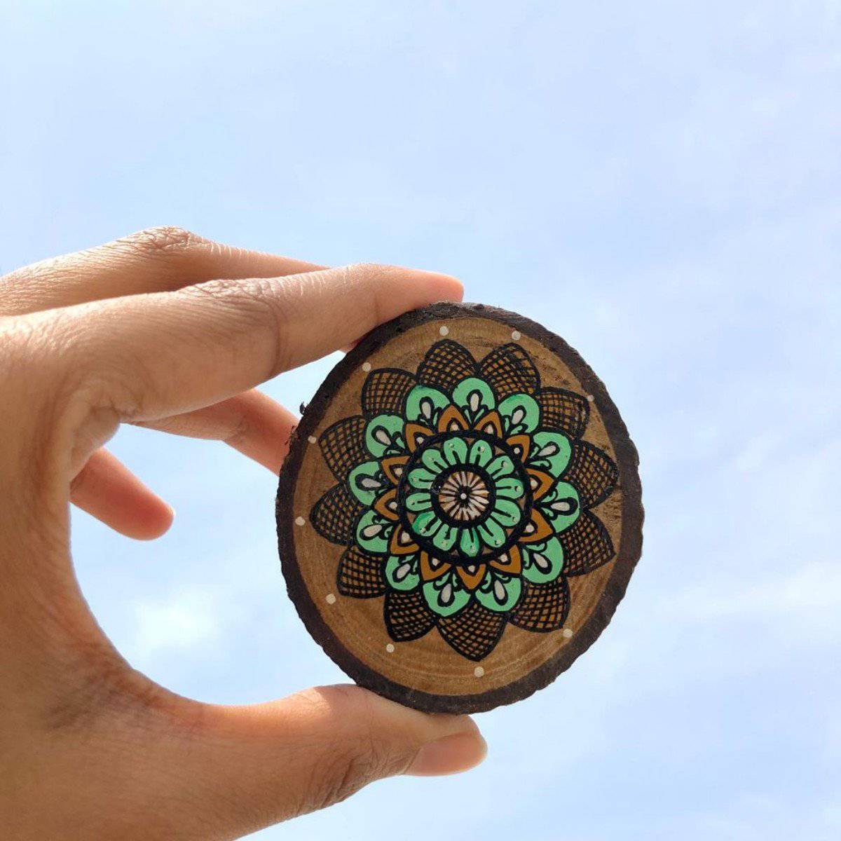 Teak Wood Fridge Magnet | Verified Sustainable by Brown Living™