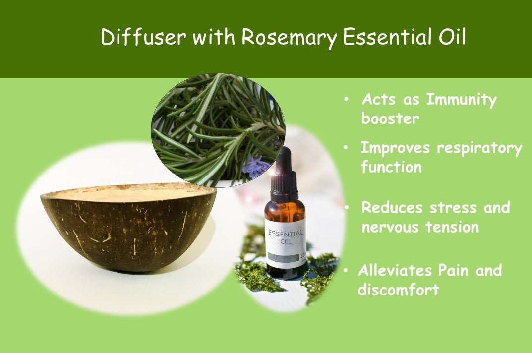 Terracotta Aroma Diffuser - Rosemary Essential Oil - Passive Diffuser | Verified Sustainable by Brown Living™