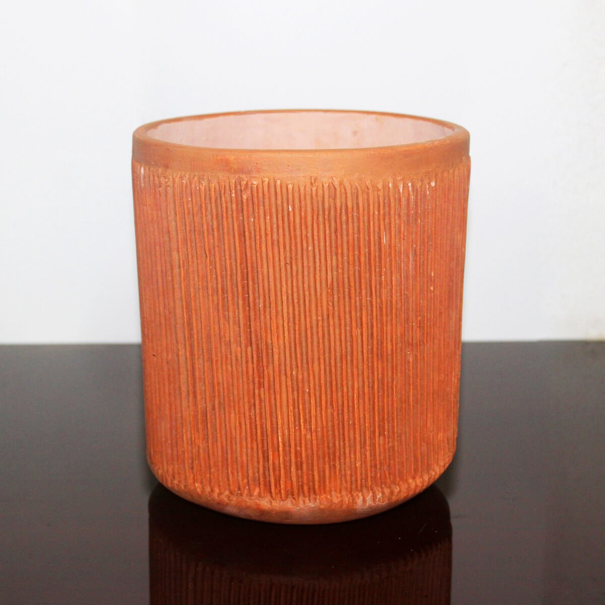 Terracotta Cylindrical Pillow Planter - Set of 2 – Pots & Planters on Brown Living™. SKU: PLT - PLW/2. Img 3.