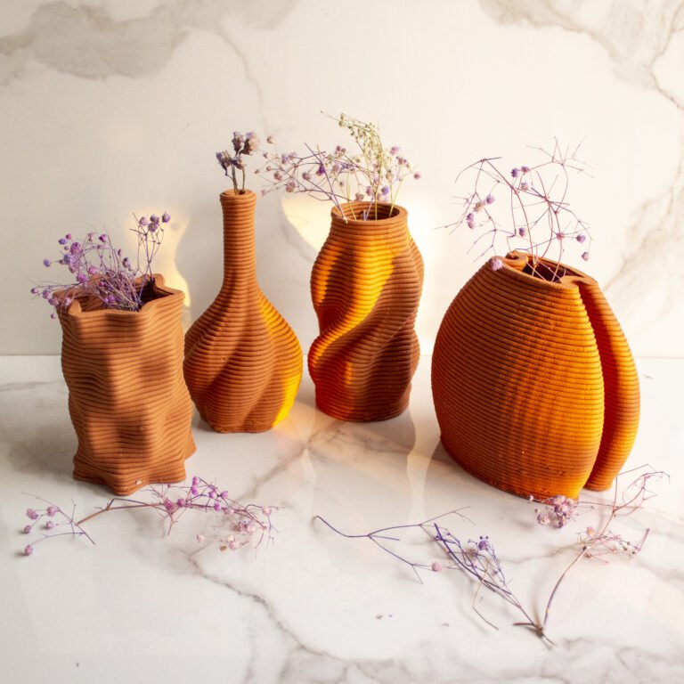 Terracotta Double Over Vase – Vases on Brown Living™. SKU: TTT0101. Img 2.