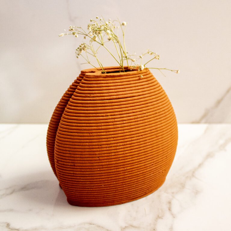 Terracotta Double Over Vase – Vases on Brown Living™. SKU: TTT0101. Img 1.