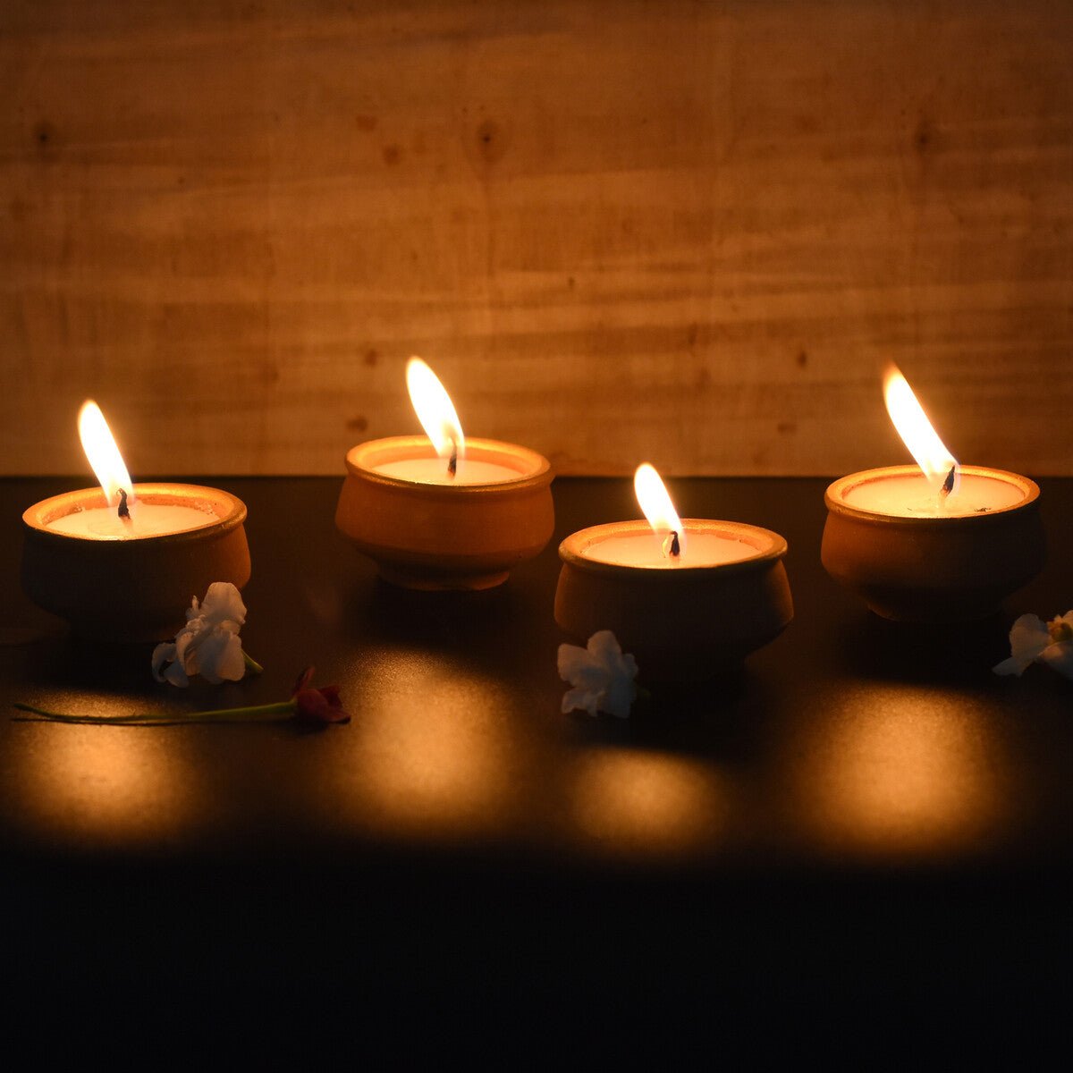 Terracotta Handi Soywax Candles - Set Of 12 – Candles & Fragrances on Brown Living™. SKU: CDT - HND/12. Img 1.
