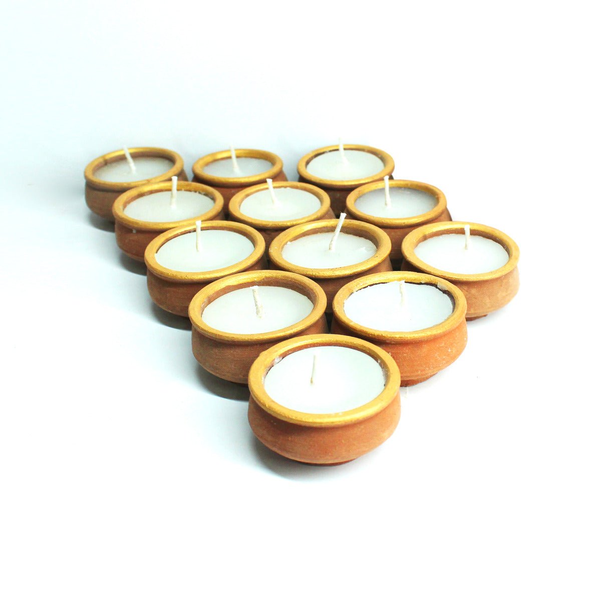 Terracotta Handi Soywax Candles - Set Of 12 – Candles & Fragrances on Brown Living™. SKU: CDT - HND/12. Img 2.
