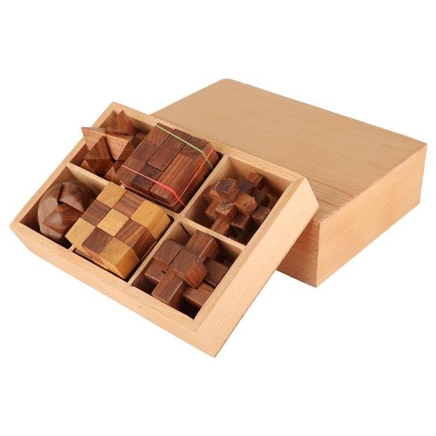 The Explorer STEM Brain Teaser Puzzle Set | 6 Mechanical Puzzles | Verified Sustainable by Brown Living™