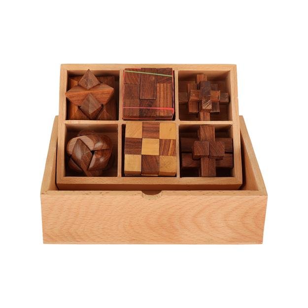 The Explorer STEM Brain Teaser Puzzle Set | 6 Mechanical Puzzles | Verified Sustainable by Brown Living™