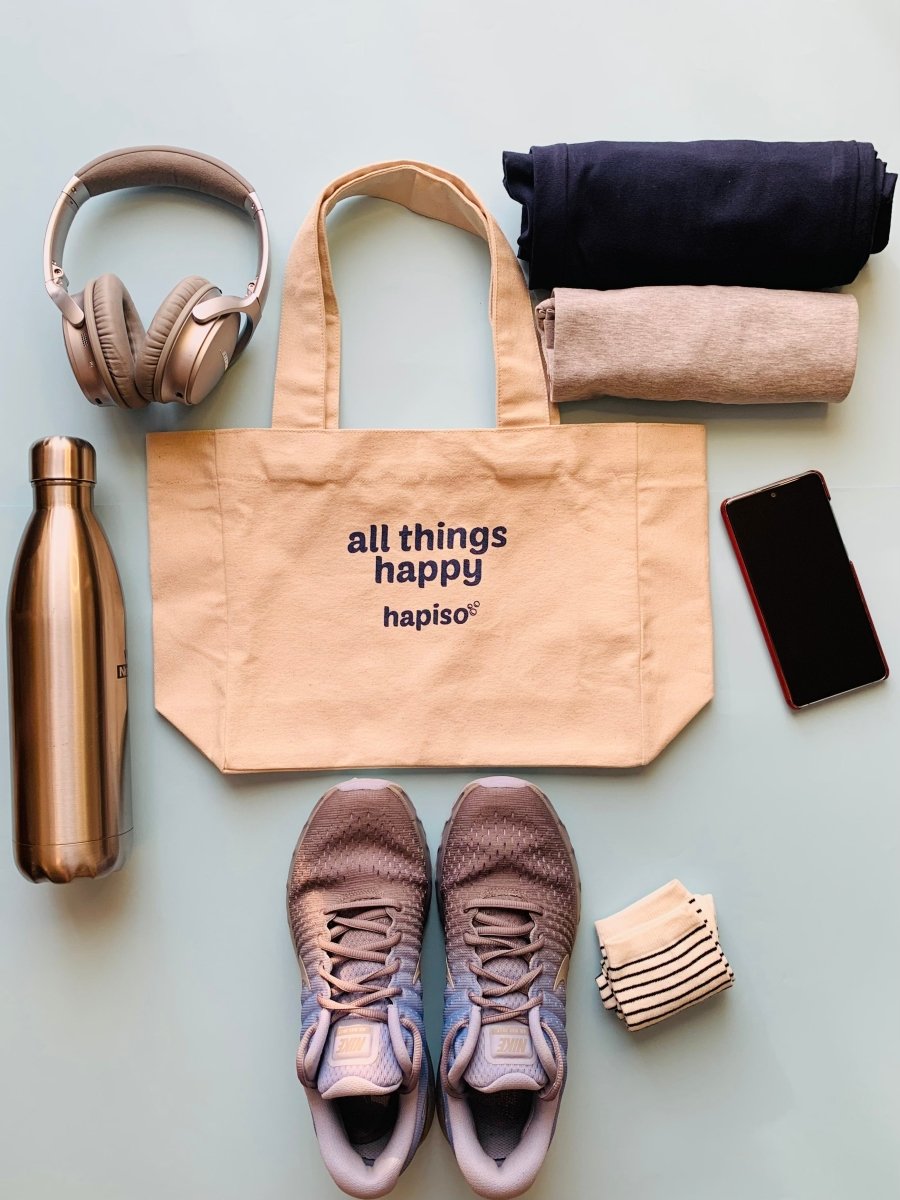 The Happy Box | 2 packs of laundry pods | Canvas bag | Candle | Verified Sustainable by Brown Living™