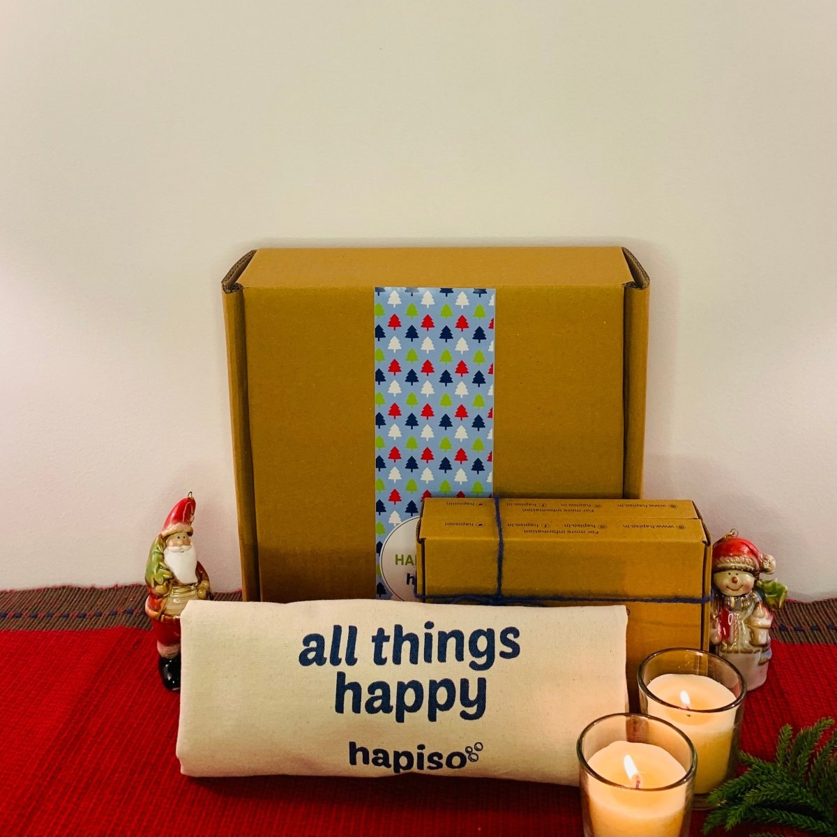 The Happy Box | 2 packs of laundry pods | Canvas bag | Candle | Verified Sustainable by Brown Living™