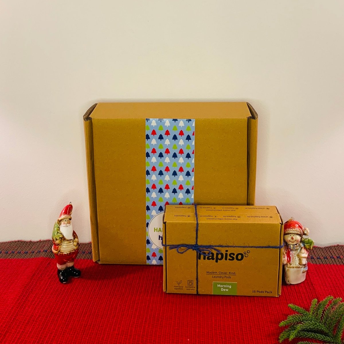The Happy Box | 2 packs of laundry pods | Canvas bag | Candle | Verified Sustainable by Brown Living™