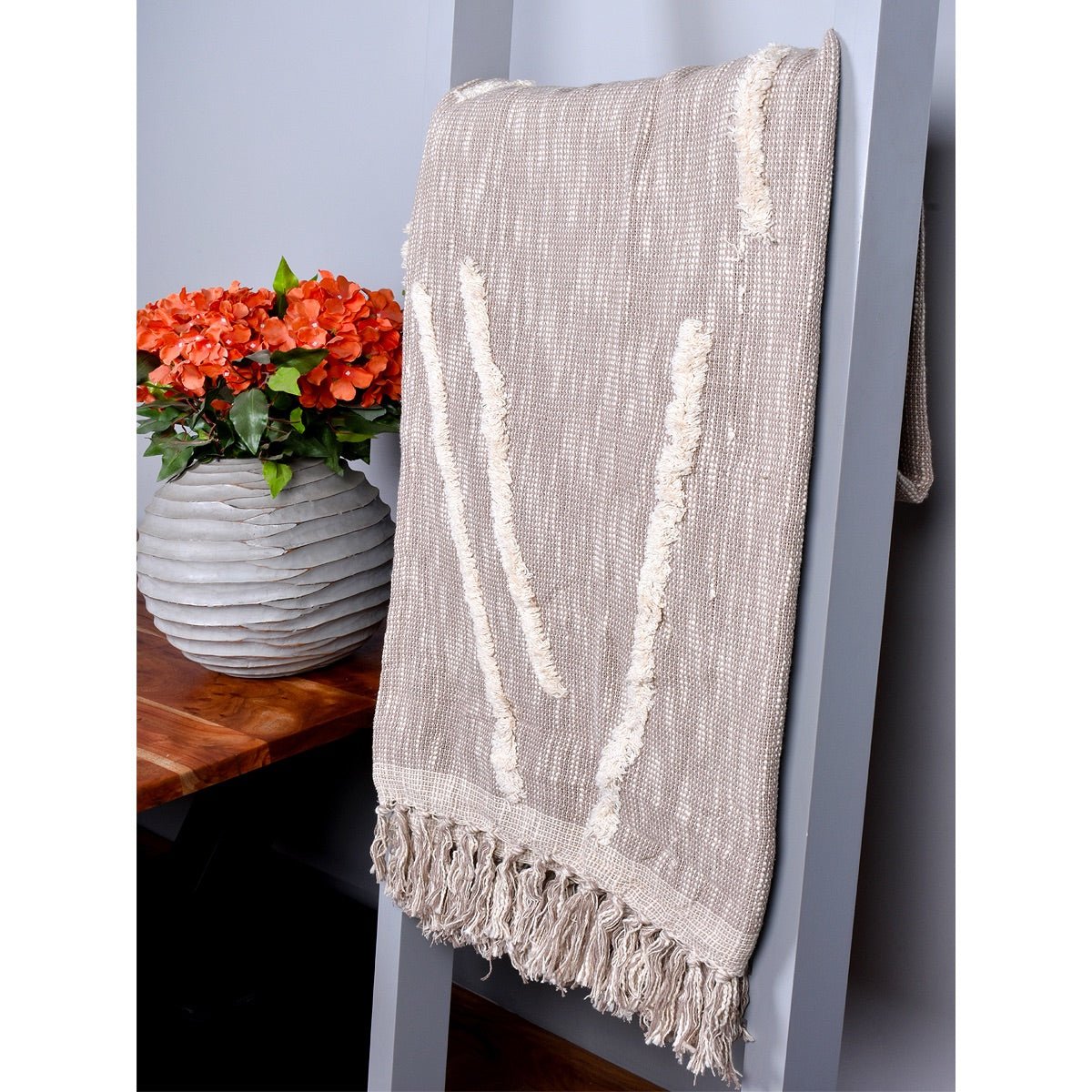 The Novelty Textured Cotton Throw | Verified Sustainable by Brown Living™
