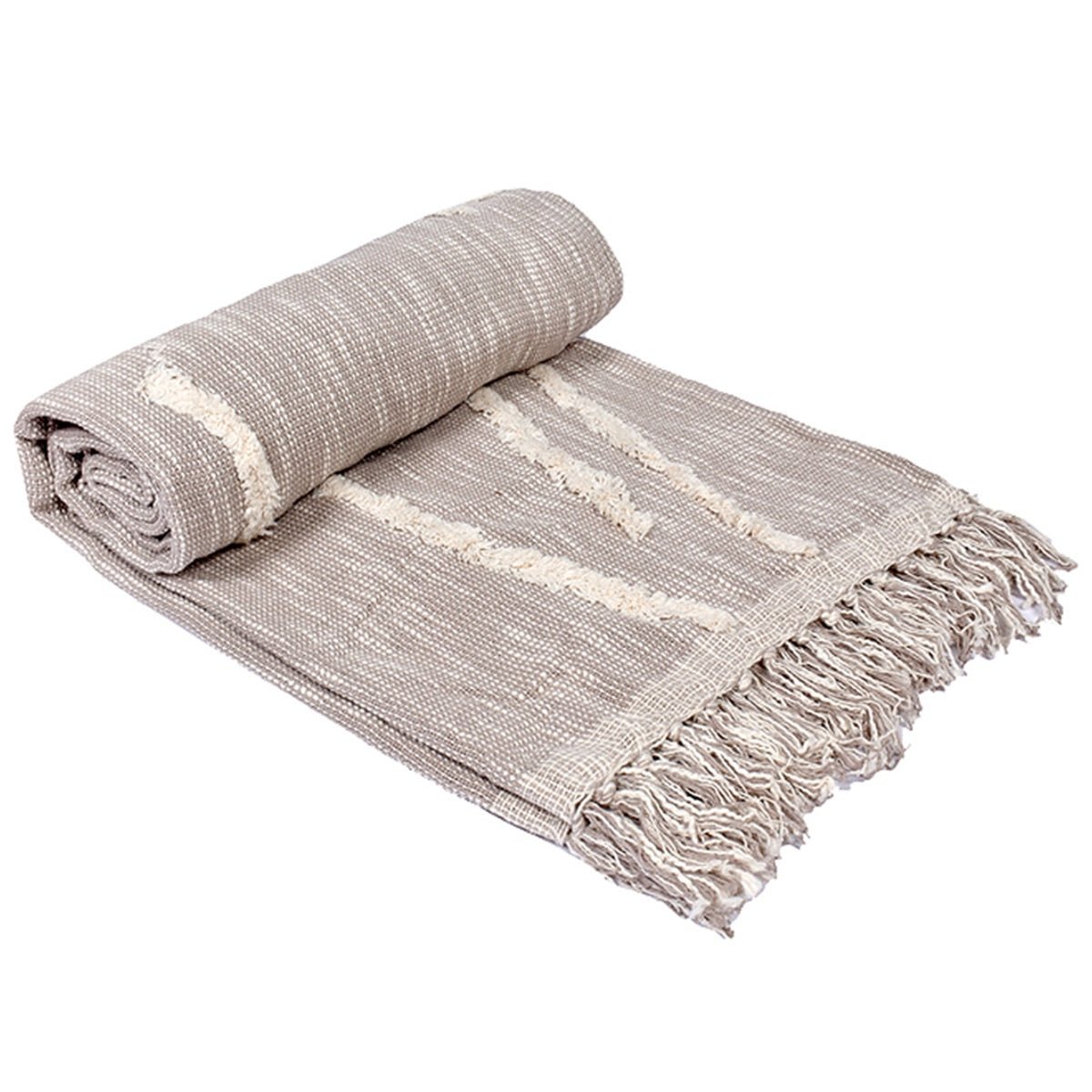 The Novelty Textured Cotton Throw | Verified Sustainable by Brown Living™