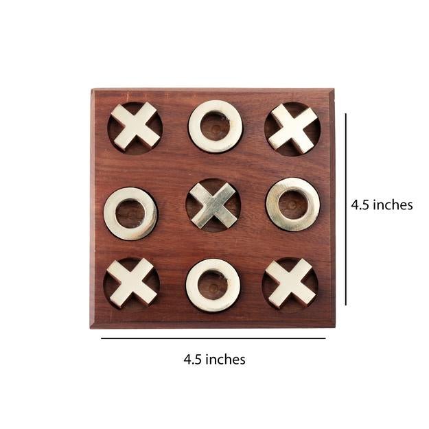 Tick Tack Toe - Metal Naughts & Crosses Travel Board Game – Learning & Educational Toys on Brown Living™. SKU: 1076. Img 10.