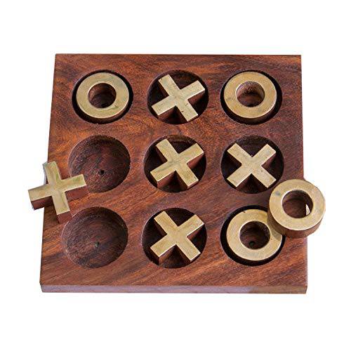 Tick Tack Toe - Metal Naughts & Crosses Travel Board Game – Learning & Educational Toys on Brown Living™. SKU: 1076. Img 1.