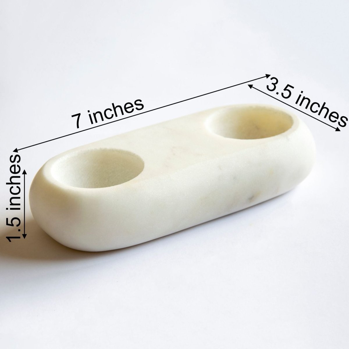 Twin Pinch Marble Bowl | Verified Sustainable by Brown Living™