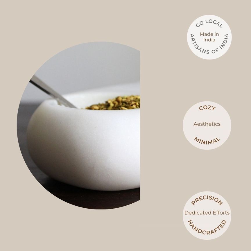 Twin Pinch Marble Bowl | Verified Sustainable by Brown Living™