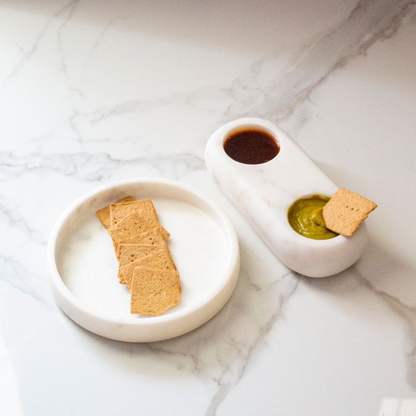 Twin Pinch Marble Bowl | Verified Sustainable by Brown Living™
