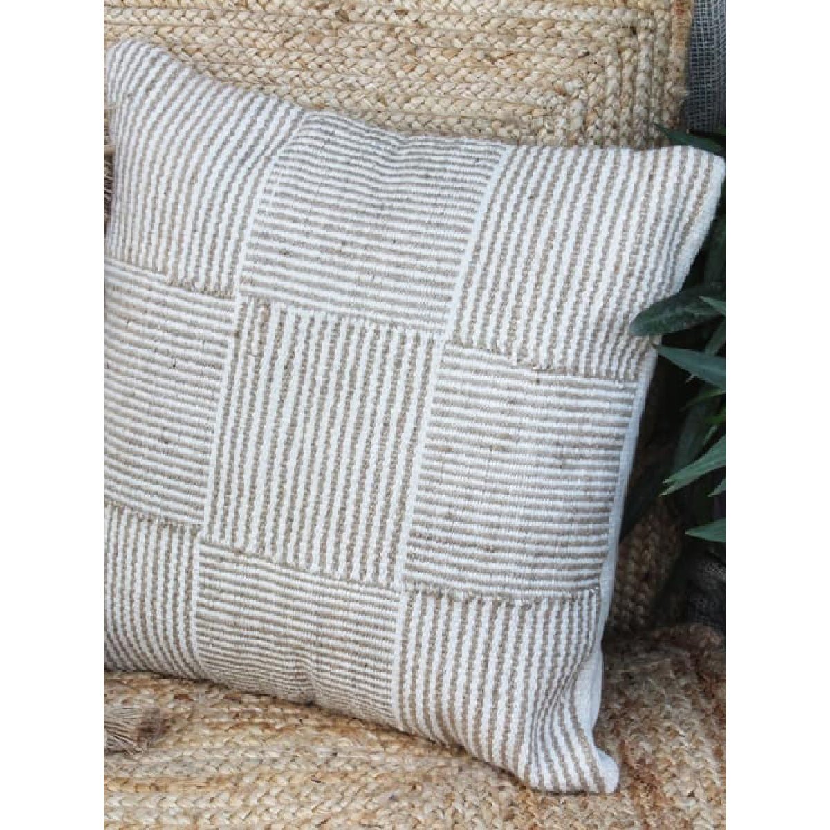 Undisturbed Woven Patch Cushion Cover | Verified Sustainable by Brown Living™