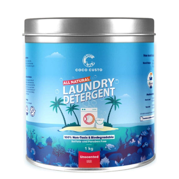 Buy Unscented Natural Laundry Detergent with Refill Pack - upto 3Kg | Shop Verified Sustainable Cleaning Supplies on Brown Living™