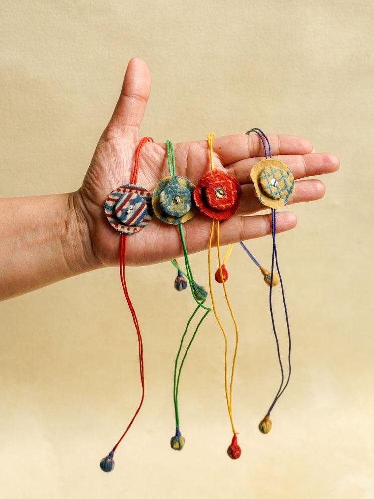 Upcycled Fabric Rakhis - Set of 4 | Verified Sustainable by Brown Living™