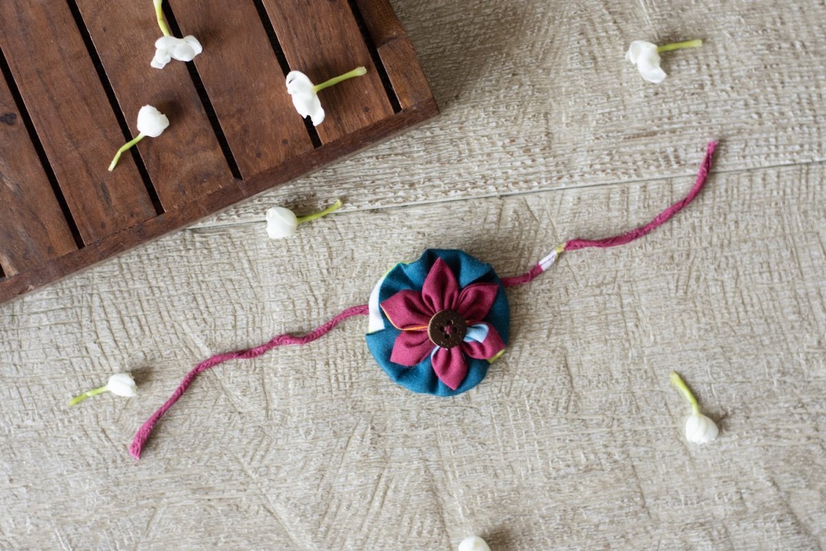 Upcycled Flower Rakhi - For Adults and Kids | Verified Sustainable by Brown Living™