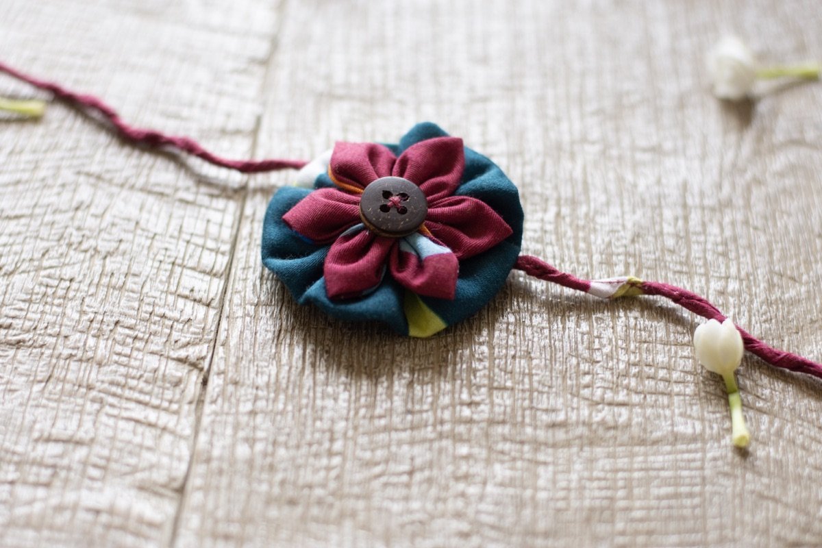 Upcycled Flower Rakhi - For Adults and Kids | Verified Sustainable by Brown Living™