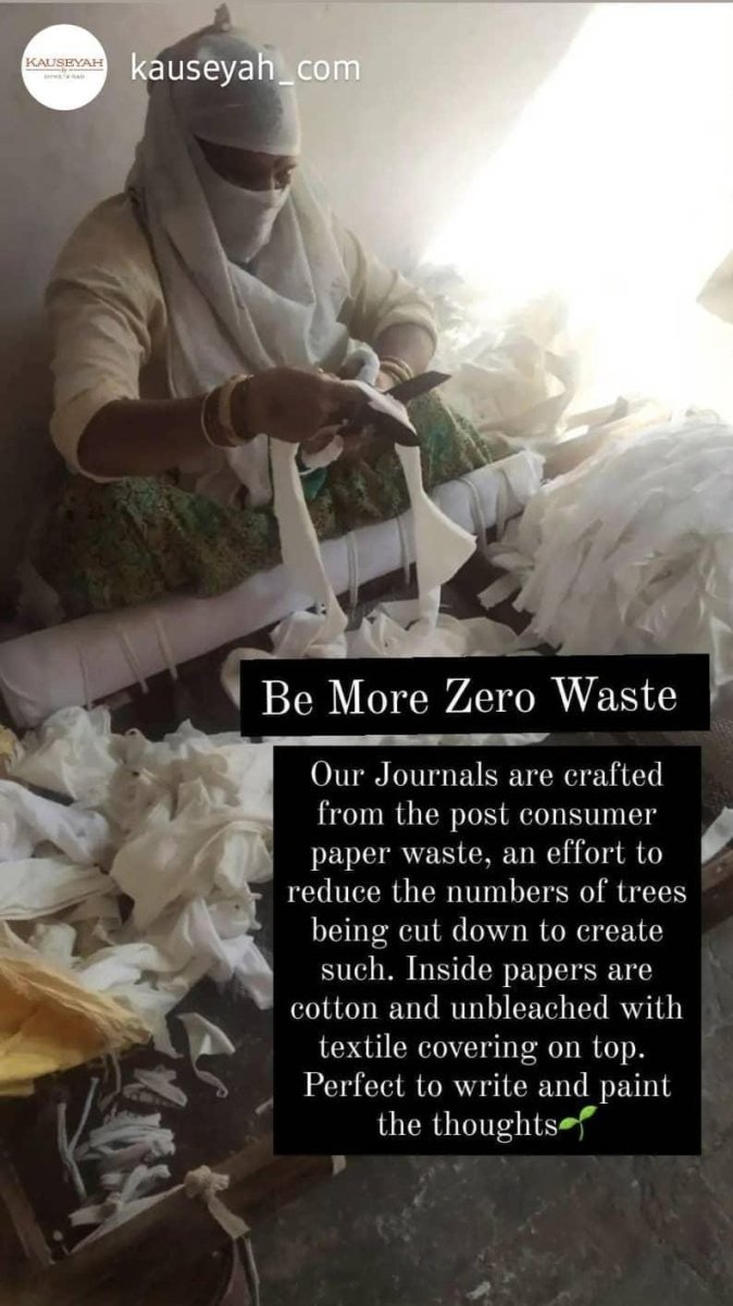 Upcycled Handloom Fabric Journal - 1 Hard Bound Diary 2 Pocket Diary | Verified Sustainable by Brown Living™