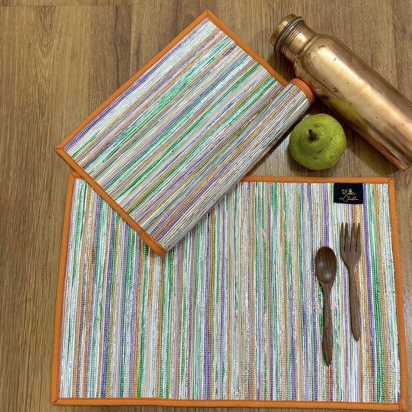 Buy Upcycled- Handwoven Table mat | Shop Verified Sustainable Table Decor on Brown Living™