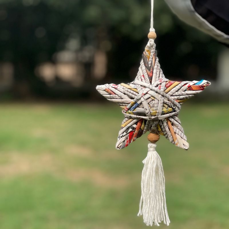 Upcycled Paper Stars – Decor & Artefacts on Brown Living™. SKU: GRCCO01. Img 1.