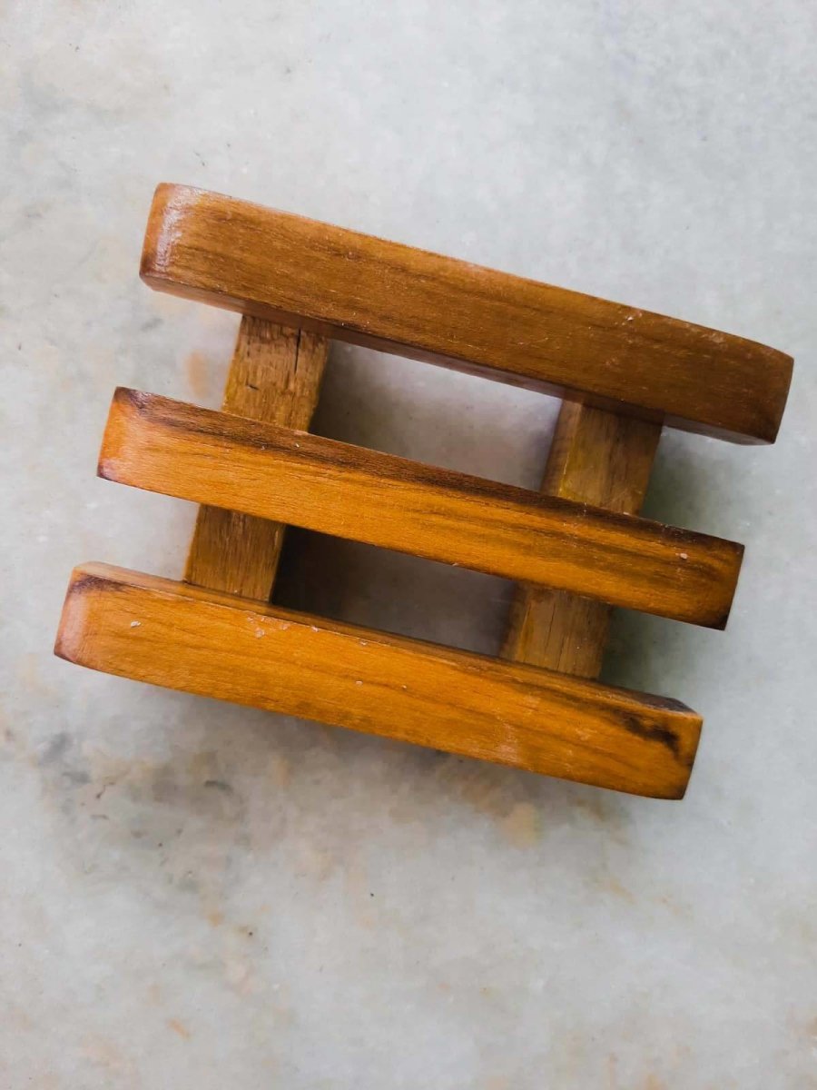 Upcycled Wooden Soap dish - small : Pack of 2 | Verified Sustainable by Brown Living™