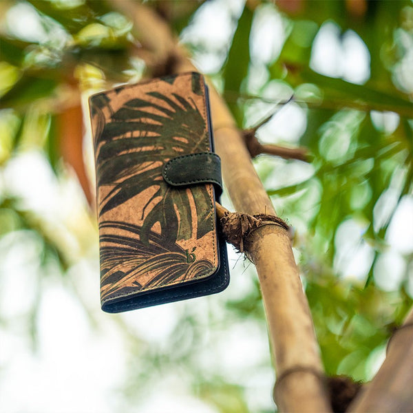 Buy Virya Printed Cork Slimfold Wallet - Jungle Leaves | Shop Verified Sustainable Womens Wallet on Brown Living™