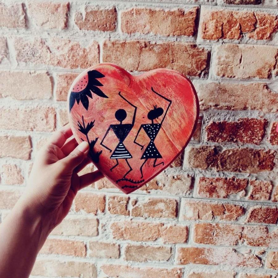 Warli Wall Art - Dance With Me | Made of Mango Wood | Verified Sustainable by Brown Living™