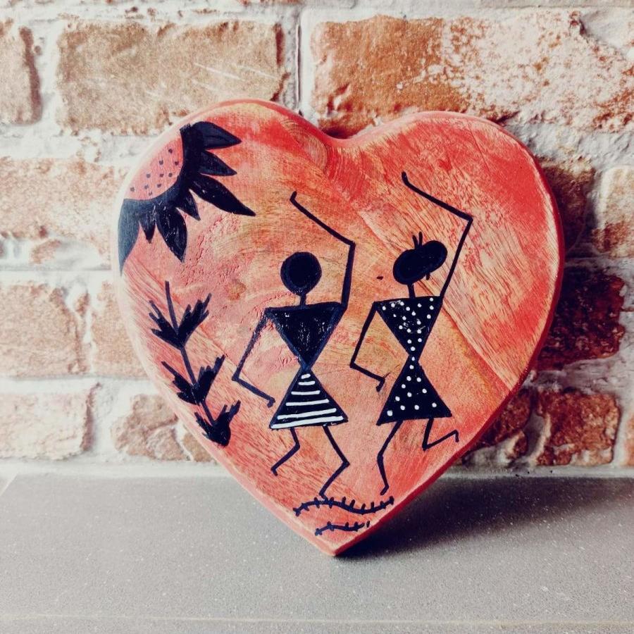 Warli Wall Art - Dance With Me | Made of Mango Wood | Verified Sustainable by Brown Living™