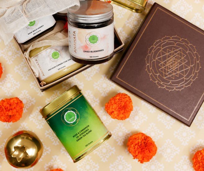 Wellness Food Box : Brown Box – Healthy Snacks on Brown Living™. SKU: Anahata - 120. Img 2.